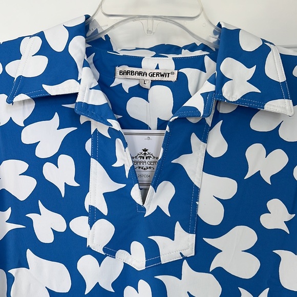 NWT Barbara Gerwit Federal Blue & White Dress Size Large - Picture 2 of 5